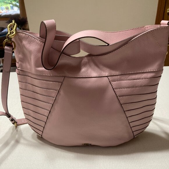 NWT Pale Pink Leather orYany Crossbody/ Satchel - Picture 5 of 14